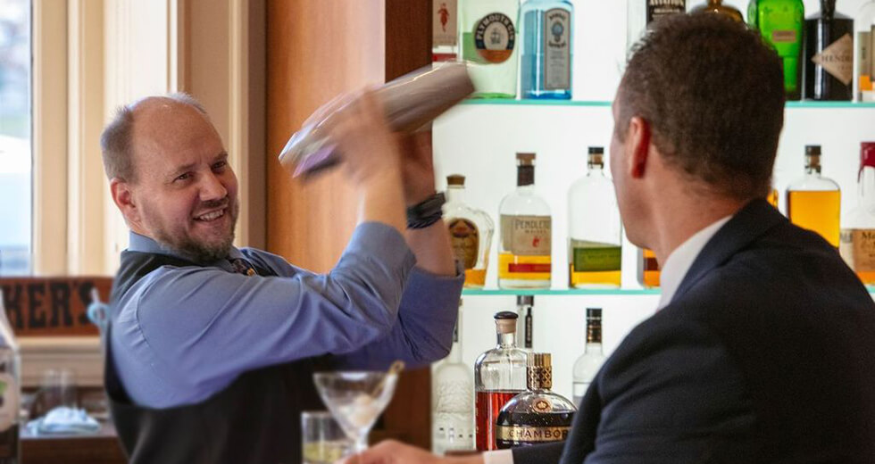 bartender preparing beverage